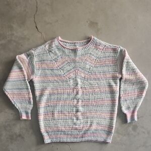 LC Lauren Conrad Multicolor Pastel Striped Sweater